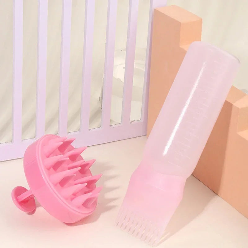 Hair Dye Refillable Bottle Applicator Comb Hair Massager Brush Air Cushion